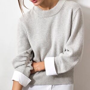 Brochu Walker Raya Ruched Crew LookerGray Crew Looker